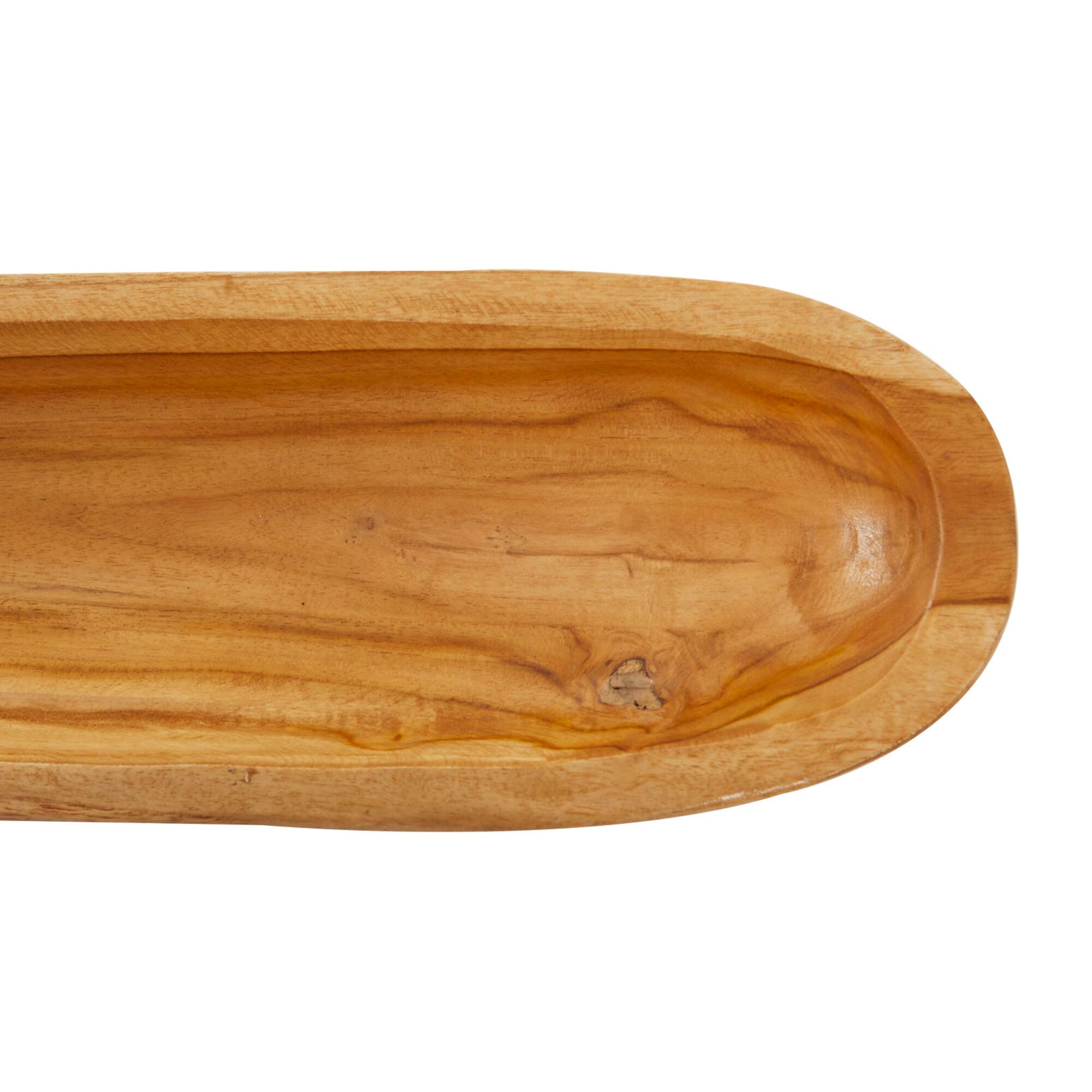 Brown Teak Wood Rustic Tray